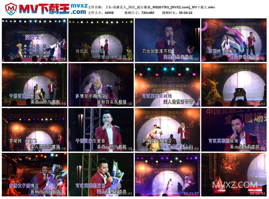 卫东-英雄美人_国语_流行歌曲_MB201763